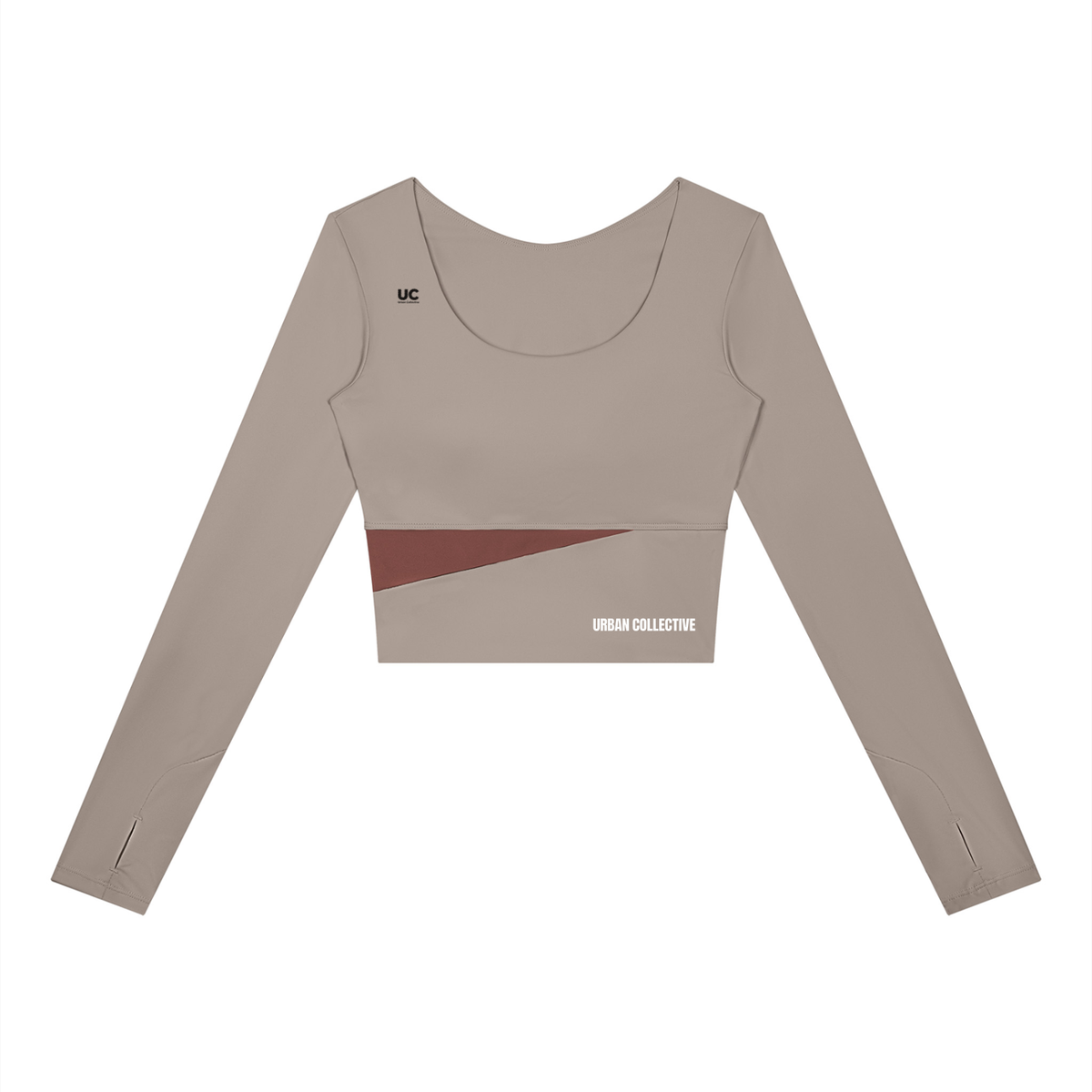"Urban Culture Athletics" Women's Panelled Long Sleeve Yoga T-Shirt