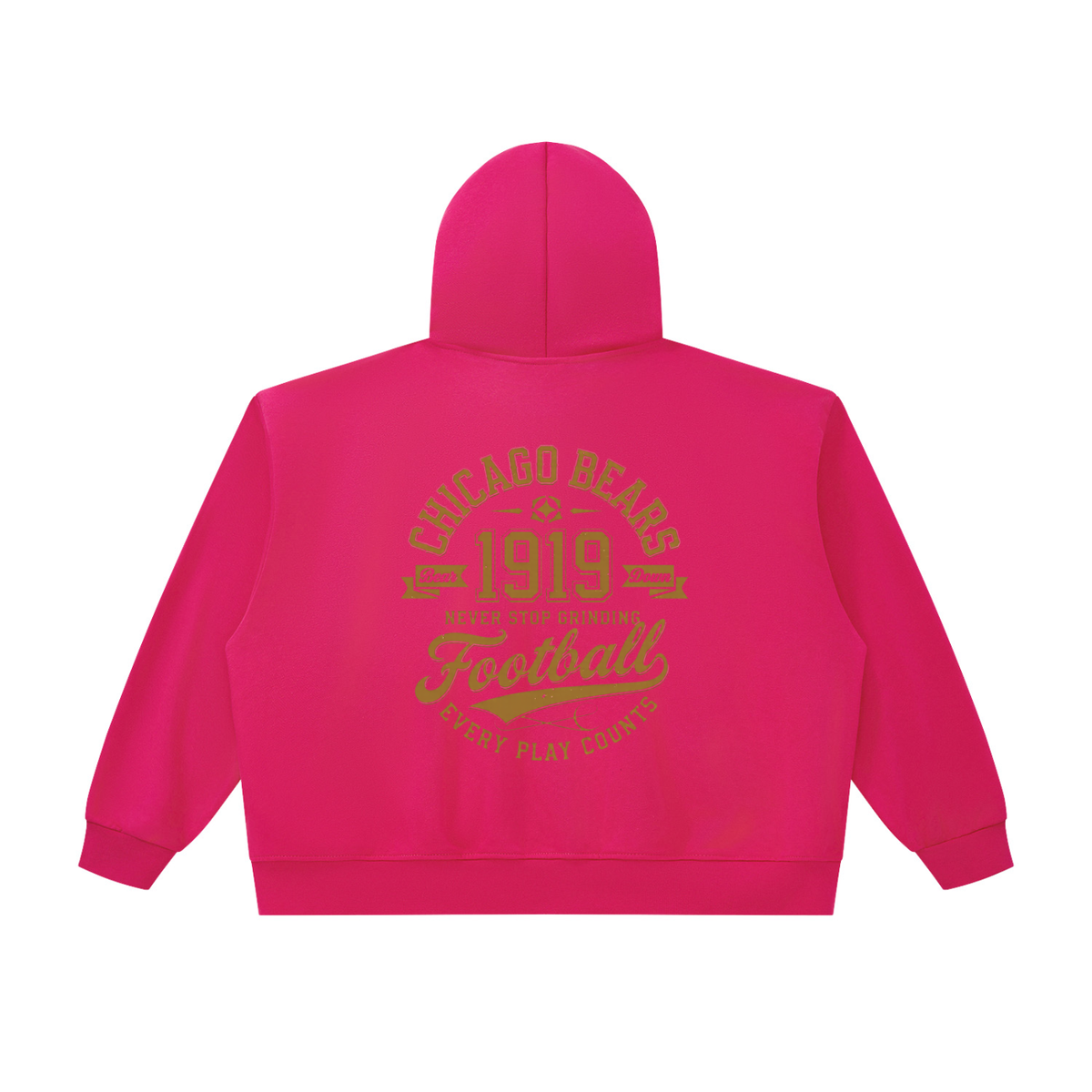 "Chicago Bears" Unisex Oversized Chunky-Zip Boxy Hoodie
