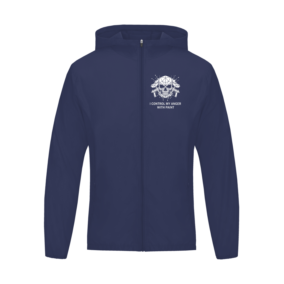 "I control my anger with paintball" Soft Hooded Sports Jacket