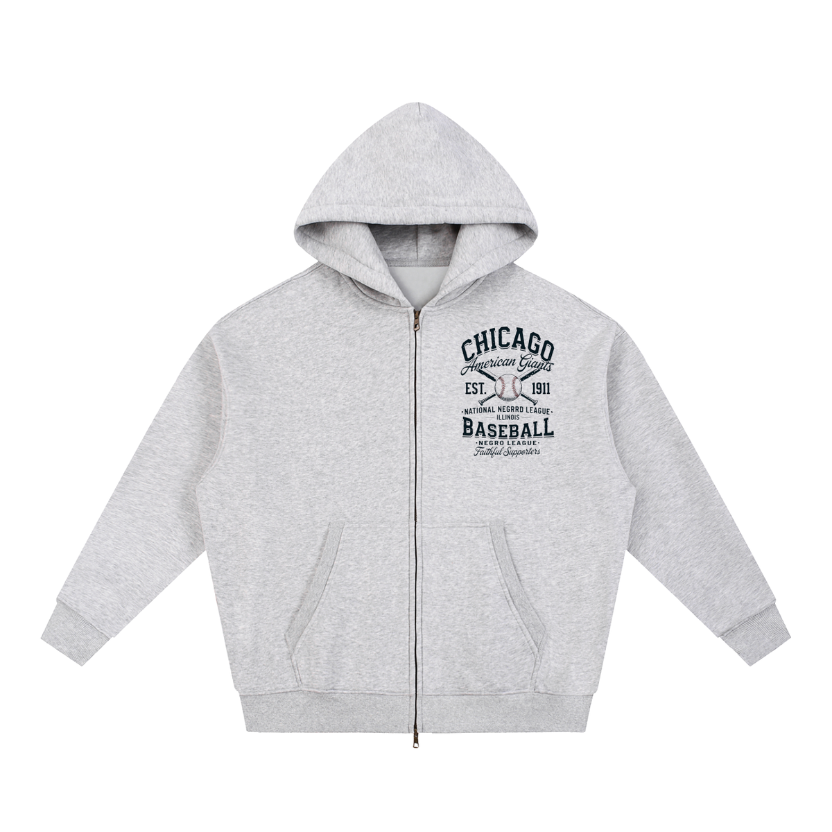 "Chicago Athletics" Essential Oversized Fleece Boxy Hoodie