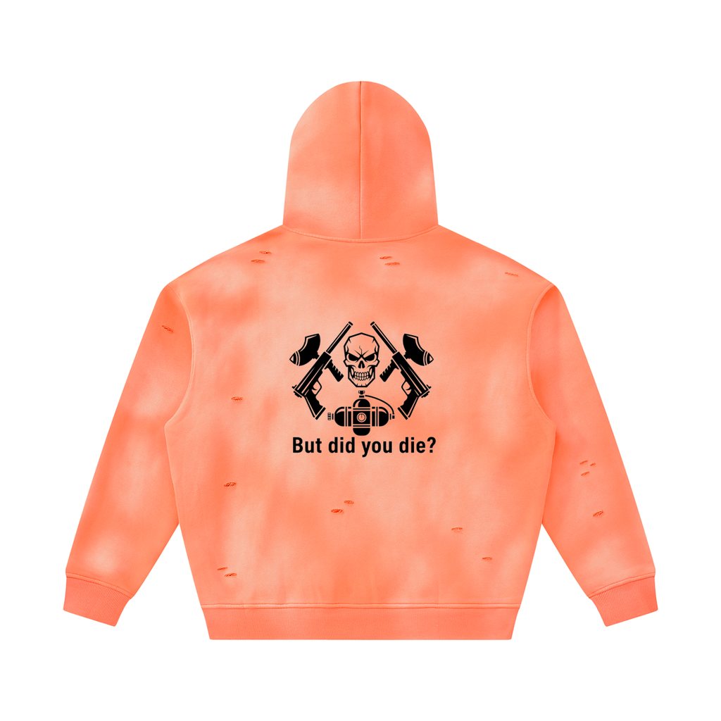 "urban collective foliage" Unisex Sunfade Frayed Fleece Hoodie