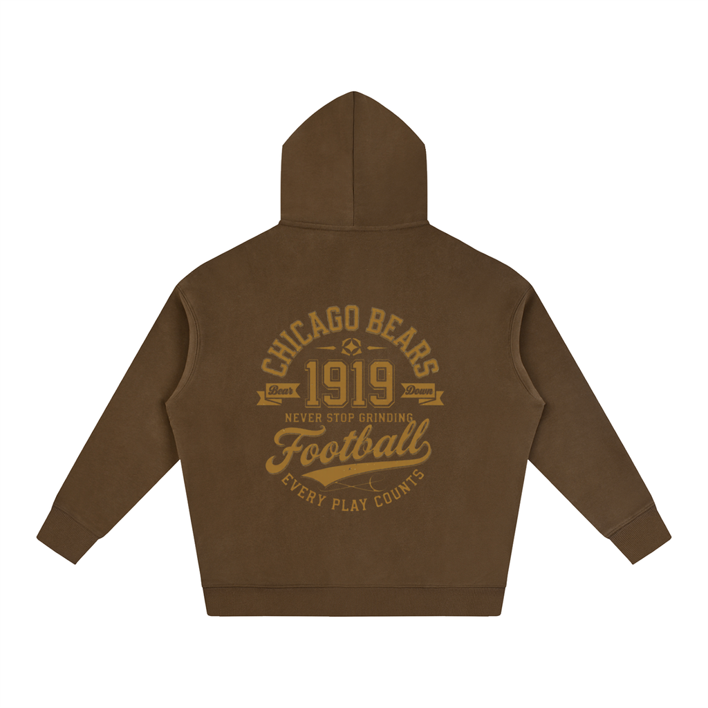"Chicago Bears Football" Oversize Fleeced Hoodie