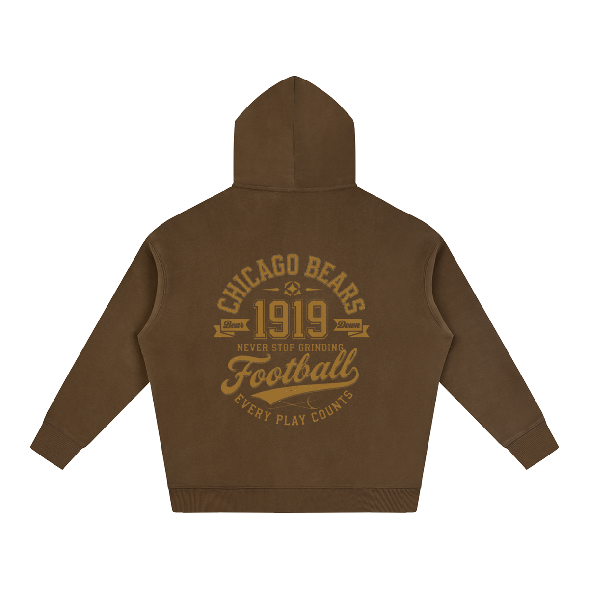 "Chicago Bears Football" Oversize Fleeced Hoodie