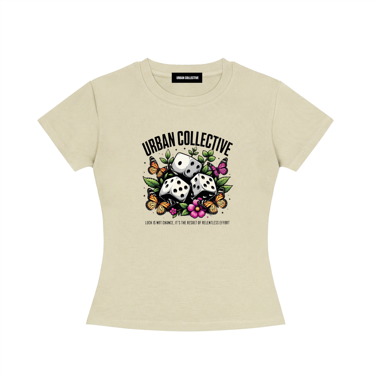 "Urban Collective Floral' Women's Slim Fit Crewneck T-Shirt