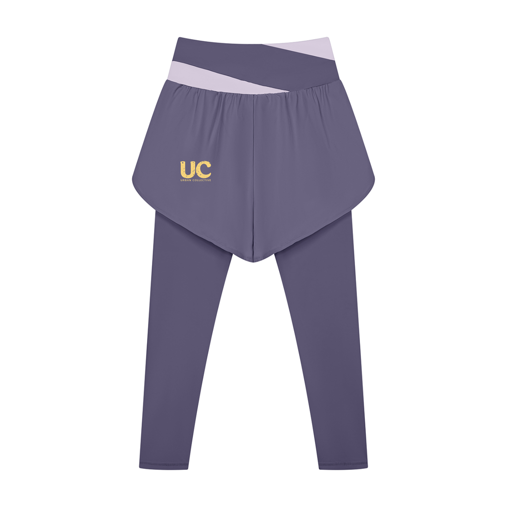 "Urban Culture Athletics" Women's Paneled High Waisted Yoga Leggings