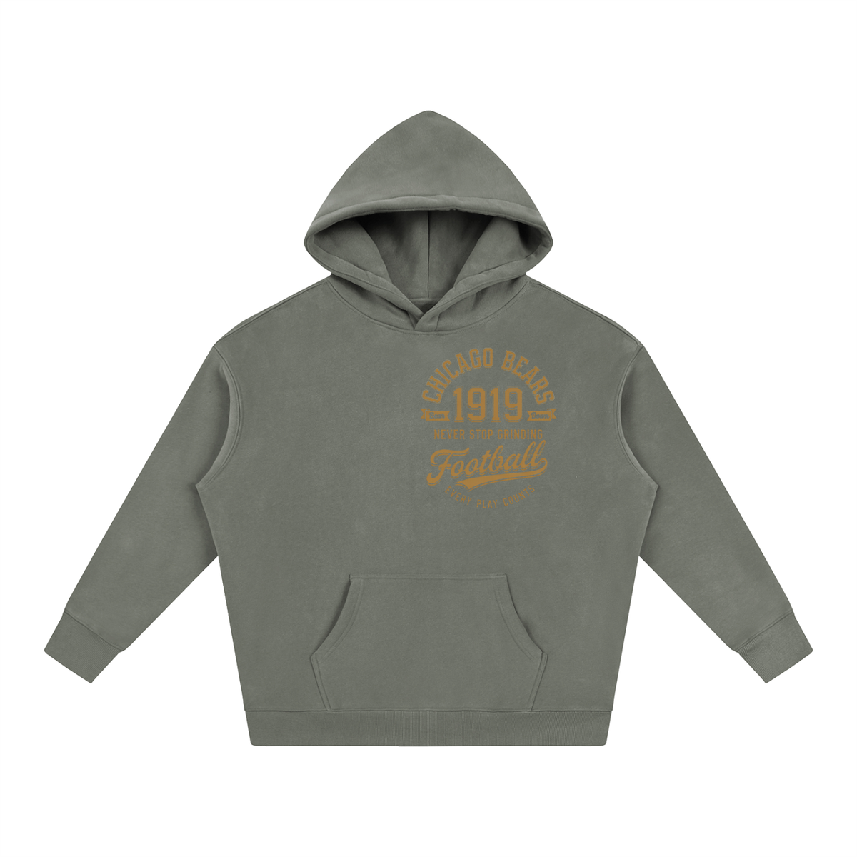 "Chicago Bears Football" Oversize Fleeced Hoodie