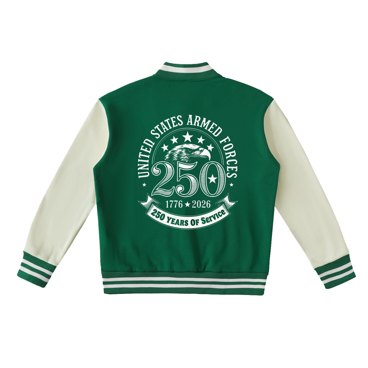 "American Survivor" Two-Tone Fleeced Varsity Jacket