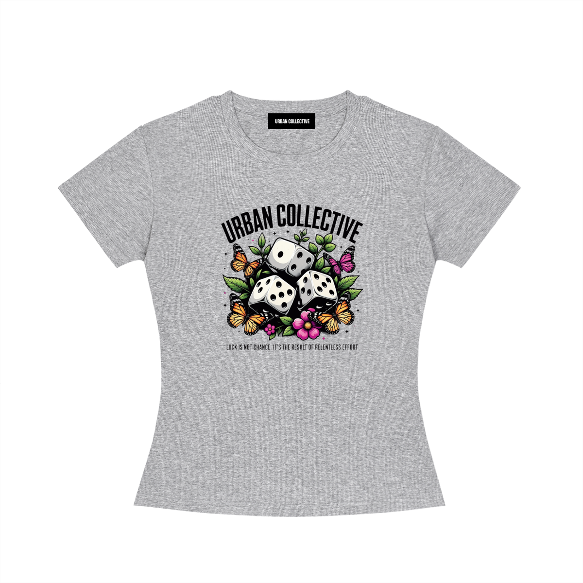 "Urban Collective Floral' Women's Slim Fit Crewneck T-Shirt