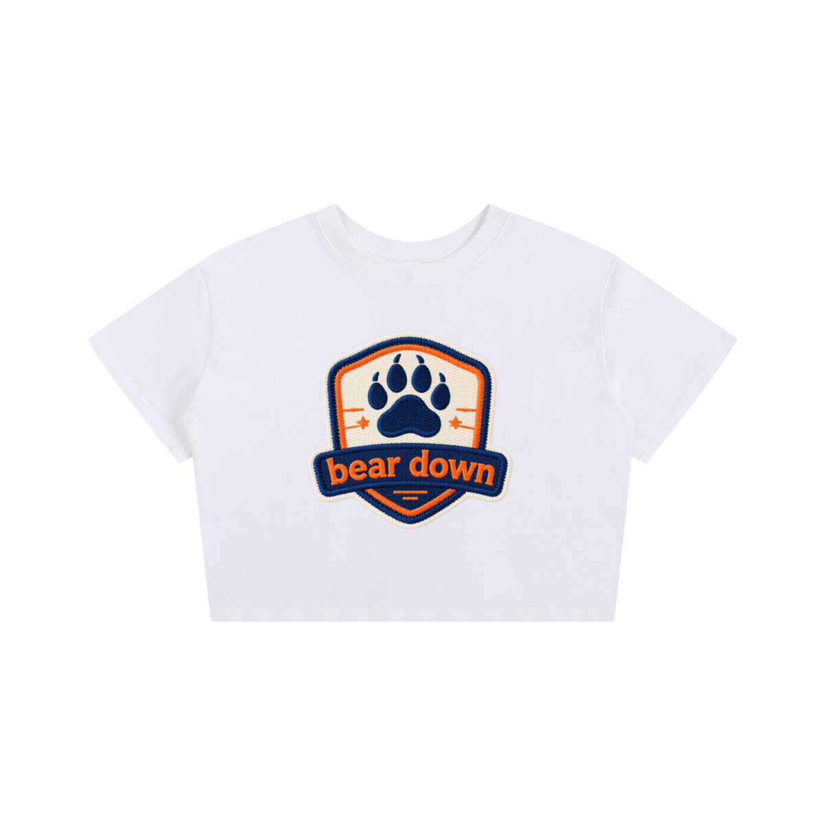 "Bear Down" Baby Tee Seamless T-Shirt - 200 GSM