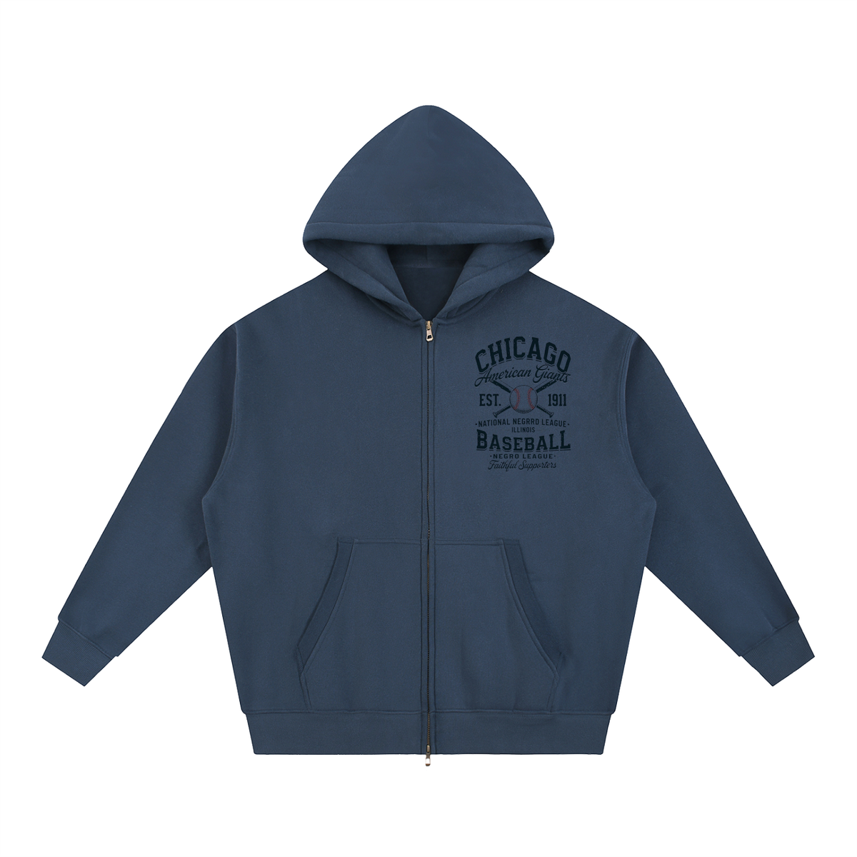 "Chicago Athletics" Essential Oversized Fleece Boxy Hoodie