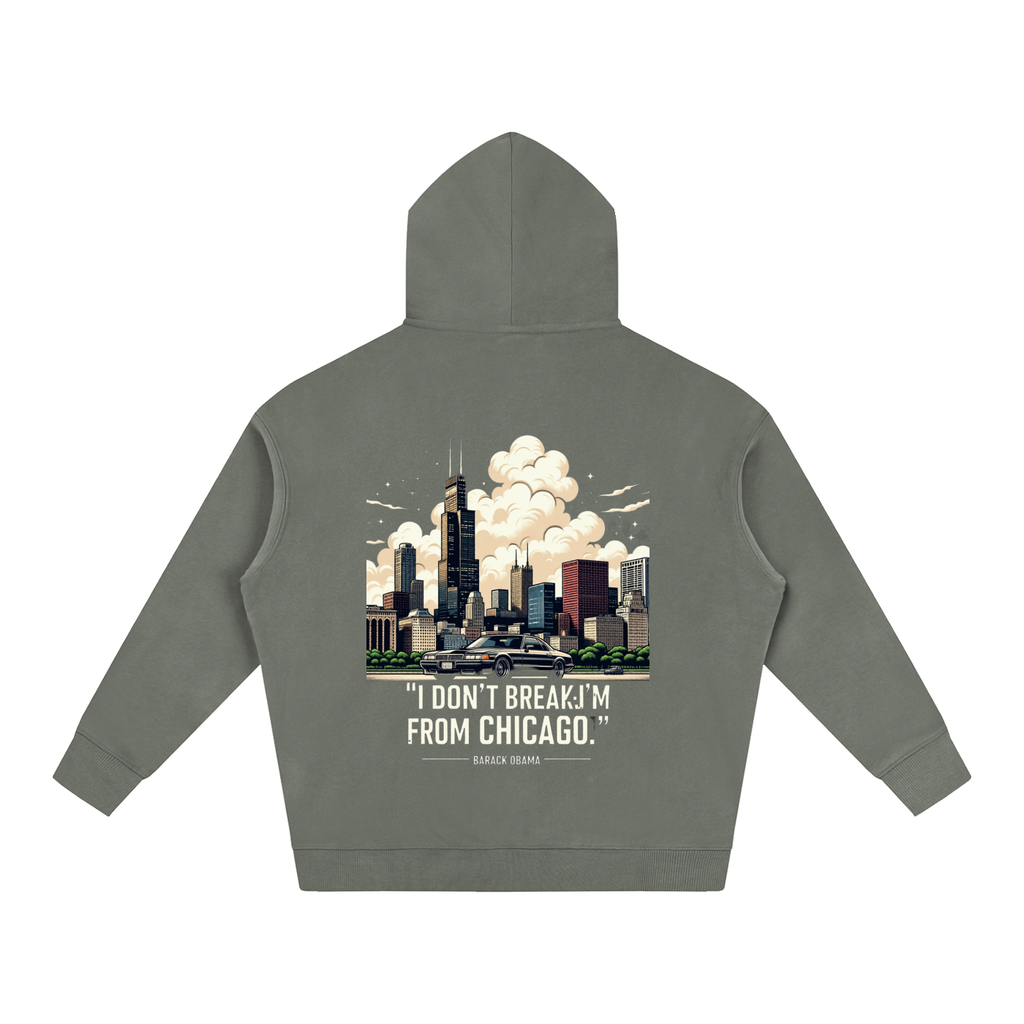 "Obama Quote" Oversize Fleeced Hoodie