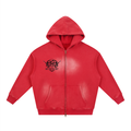 "But did you die? "Sunfade Two-way Zipper Boxy Fleece Hoodie