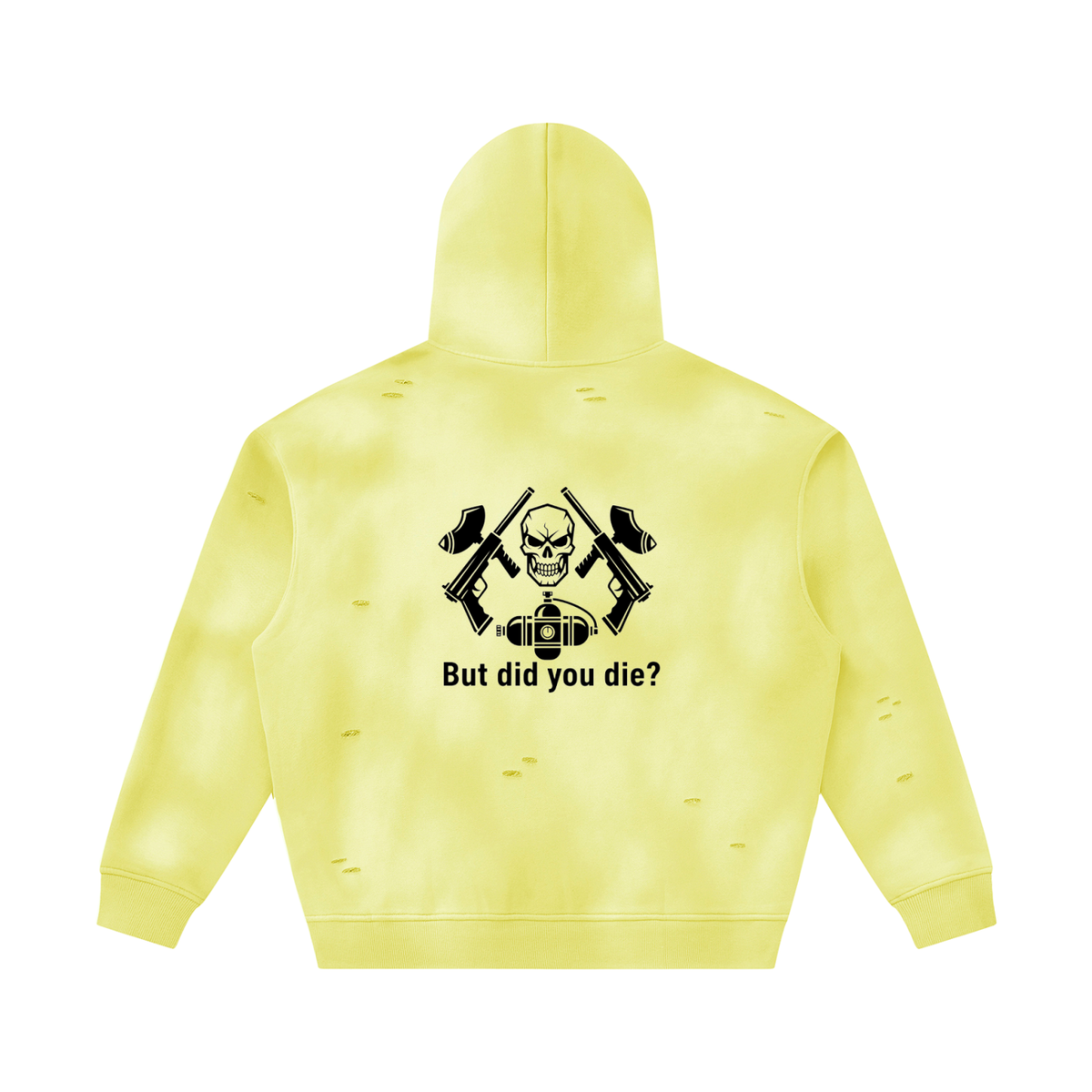 "urban collective foliage" Unisex Sunfade Frayed Fleece Hoodie