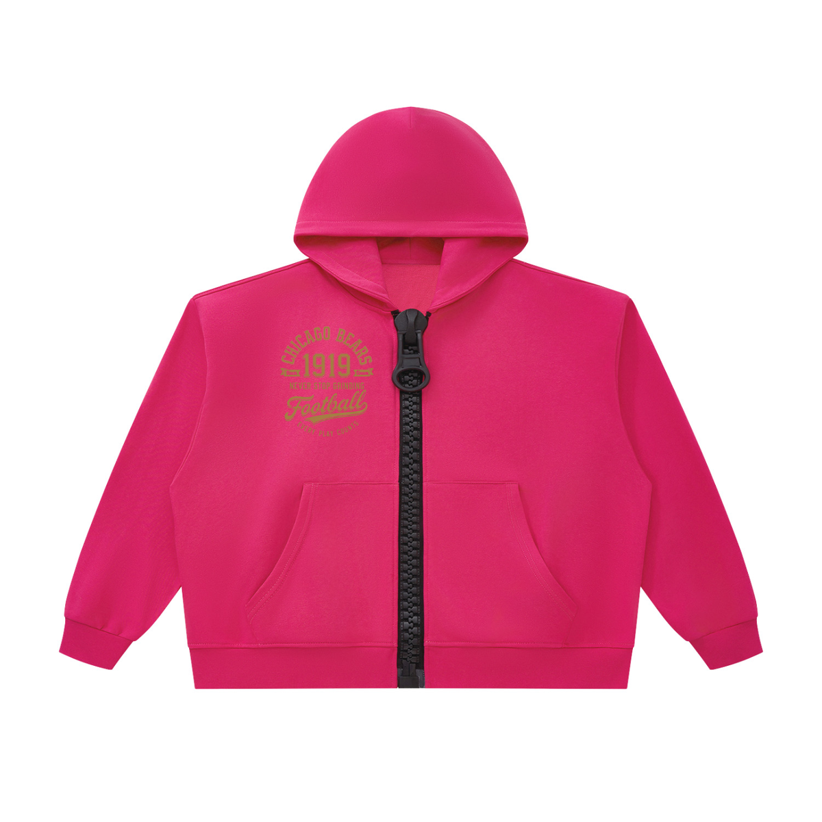 "Chicago Bears" Unisex Oversized Chunky-Zip Boxy Hoodie
