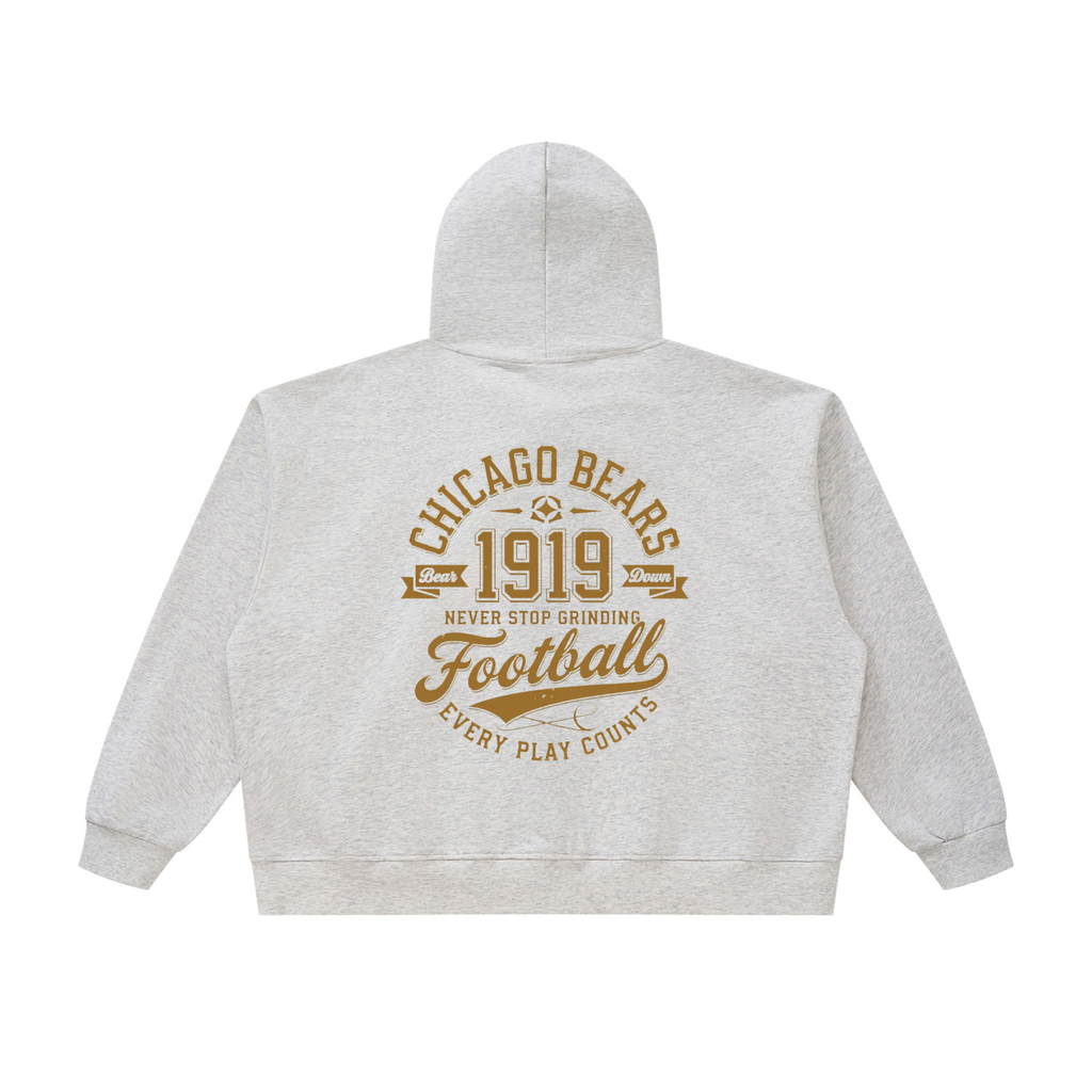 "Chicago Bears" Unisex Oversized Chunky-Zip Boxy Hoodie
