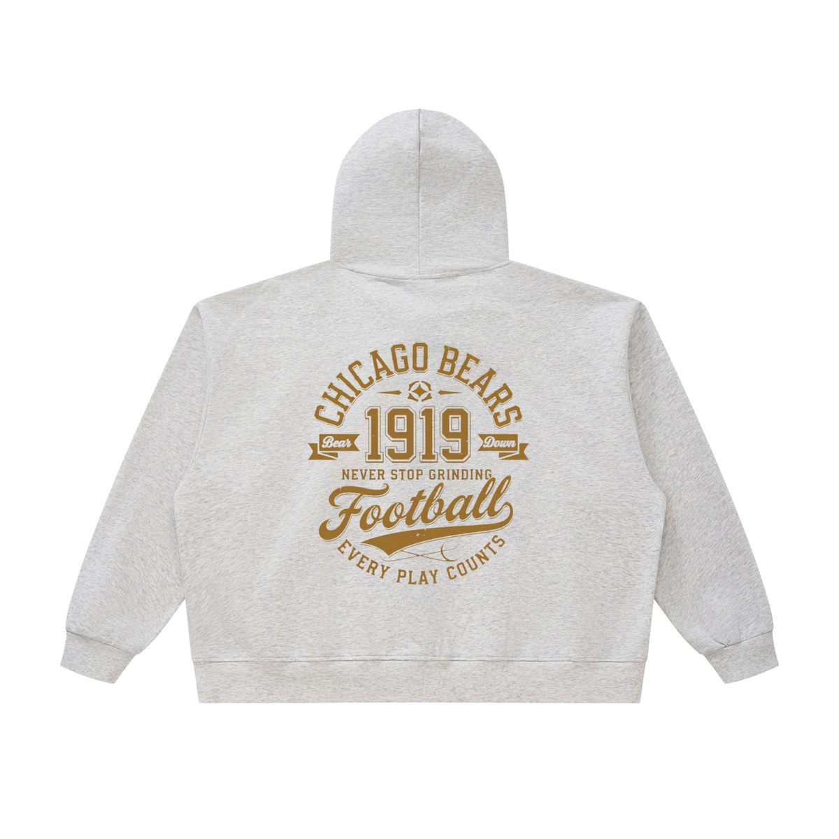 "Chicago Bears" Unisex Oversized Chunky-Zip Boxy Hoodie