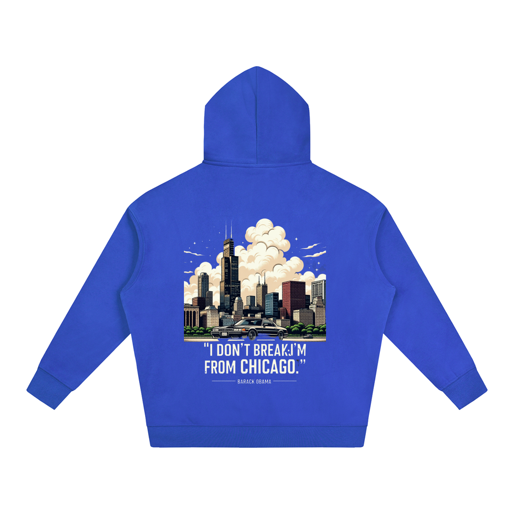 "Obama Quote" Oversize Fleeced Hoodie