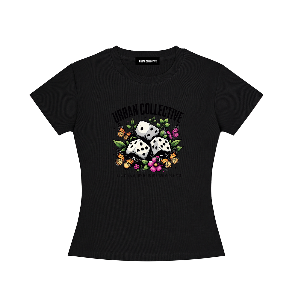 "Urban Collective Floral' Women's Slim Fit Crewneck T-Shirt