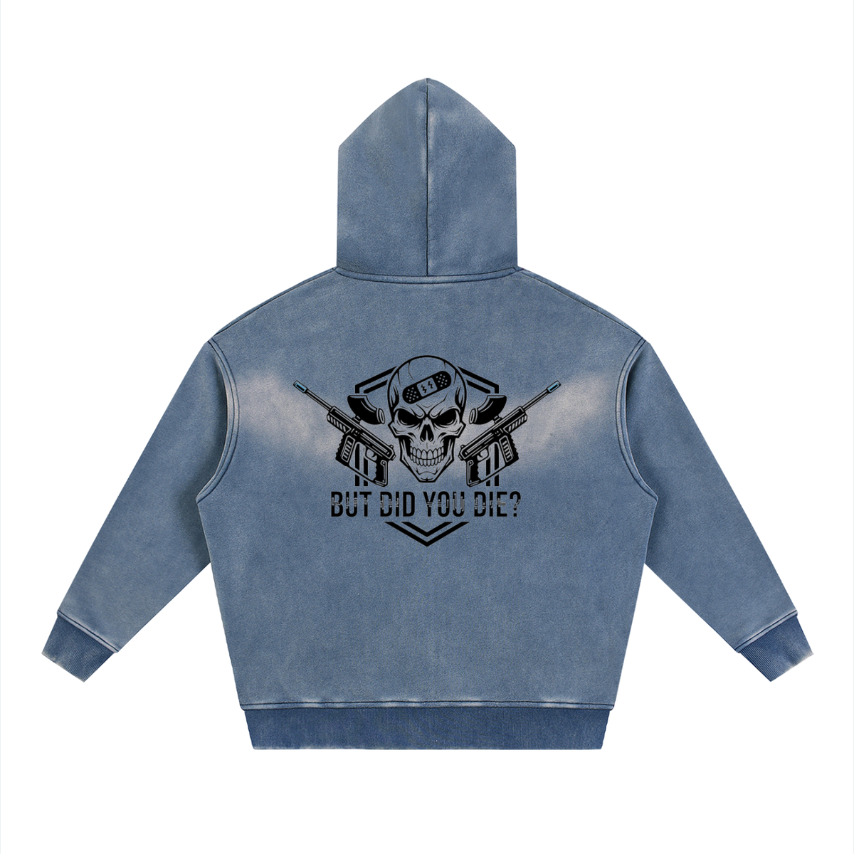 "But did you die? "Sunfade Two-way Zipper Boxy Fleece Hoodie