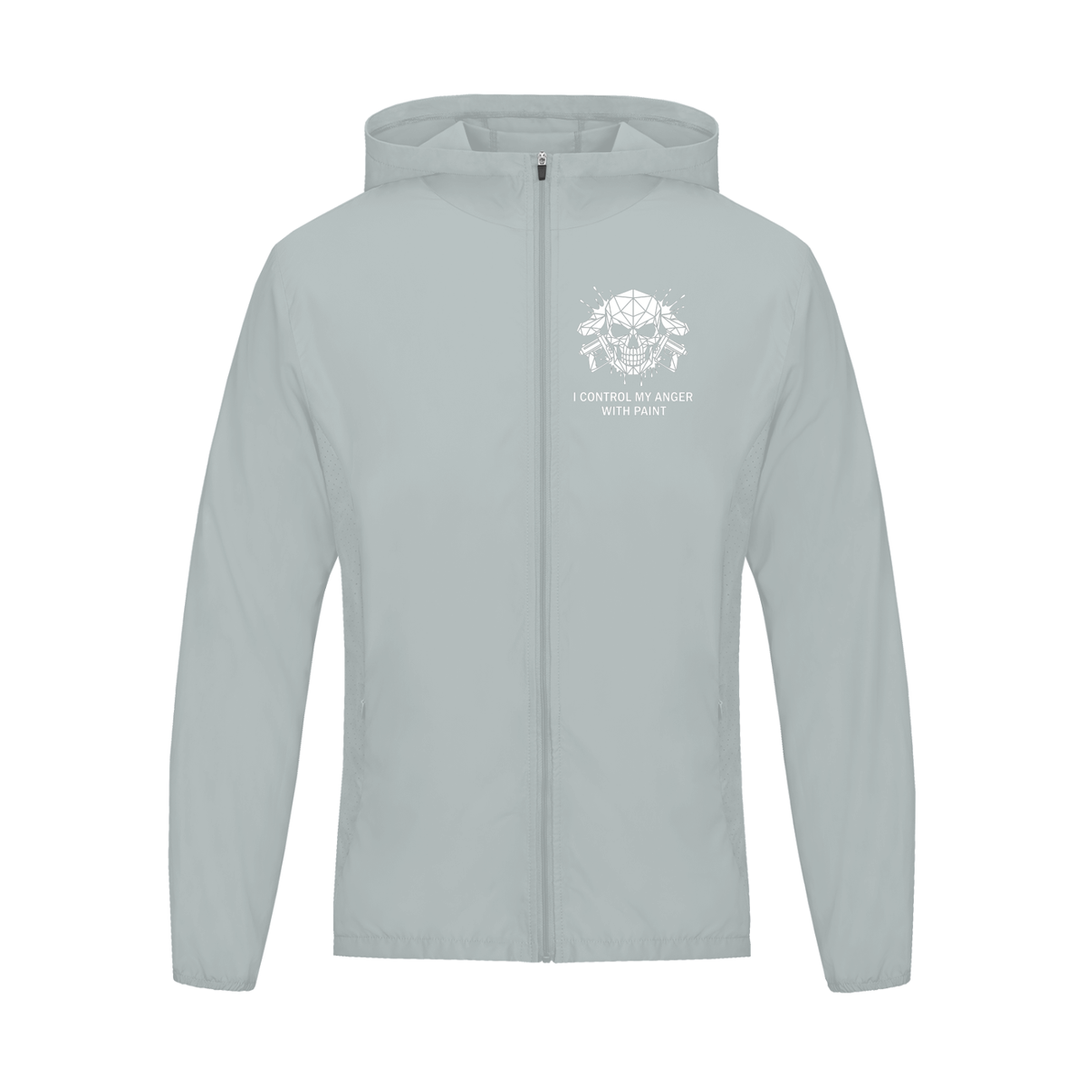 "I control my anger with paintball" Soft Hooded Sports Jacket