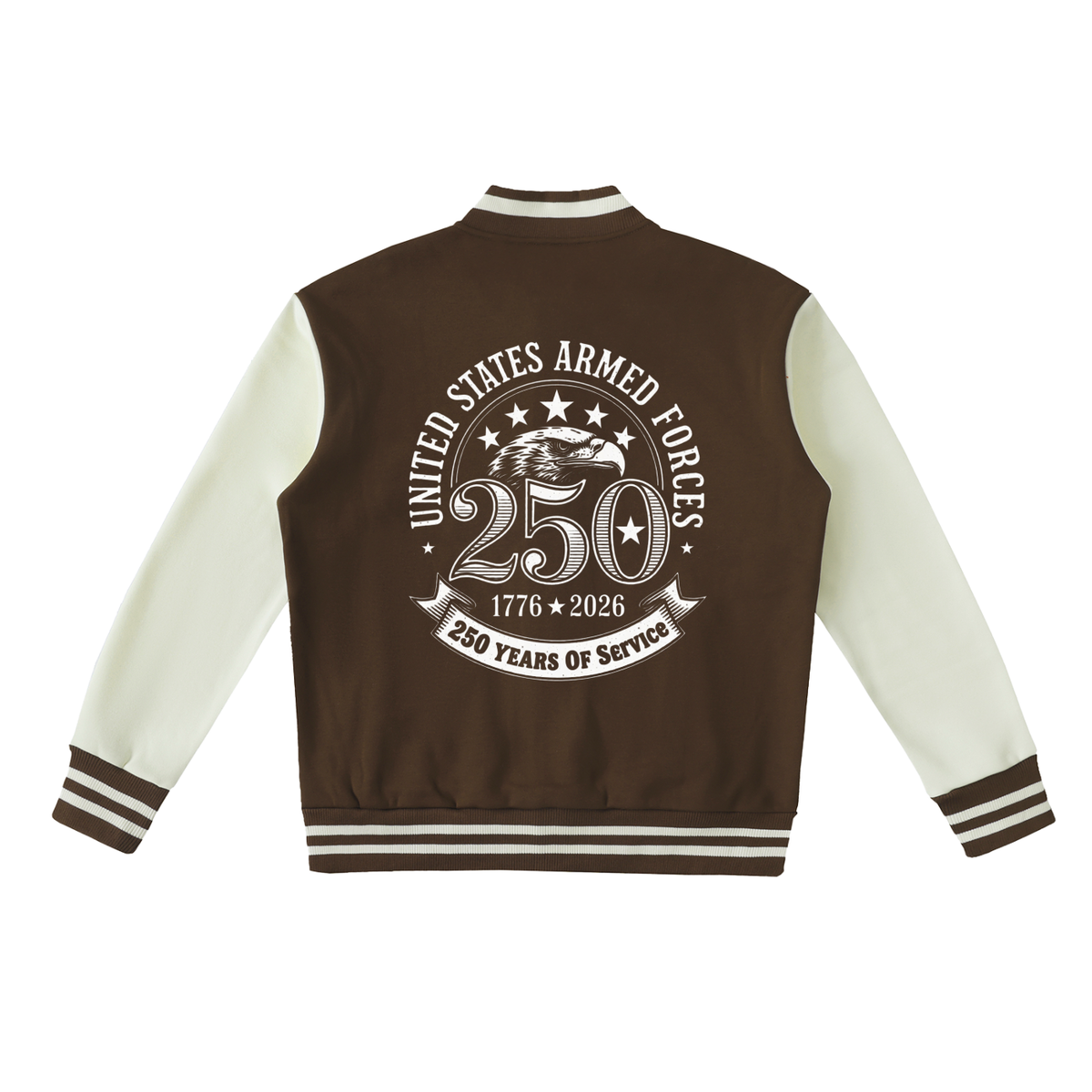 "American Survivor" Two-Tone Fleeced Varsity Jacket