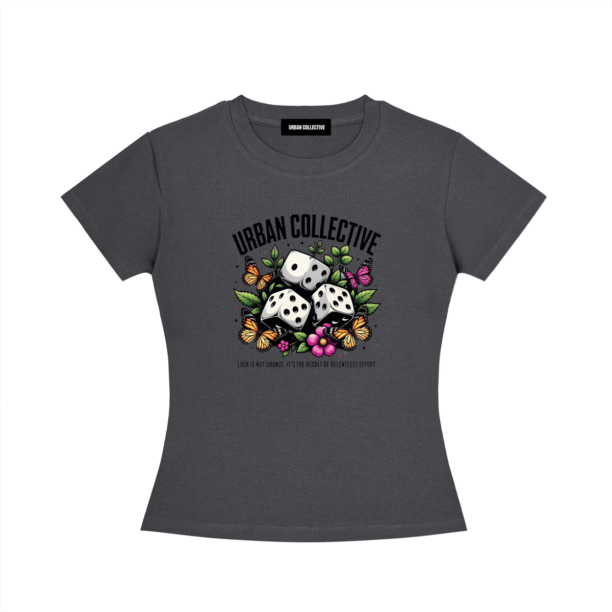 "Urban Collective Floral' Women's Slim Fit Crewneck T-Shirt