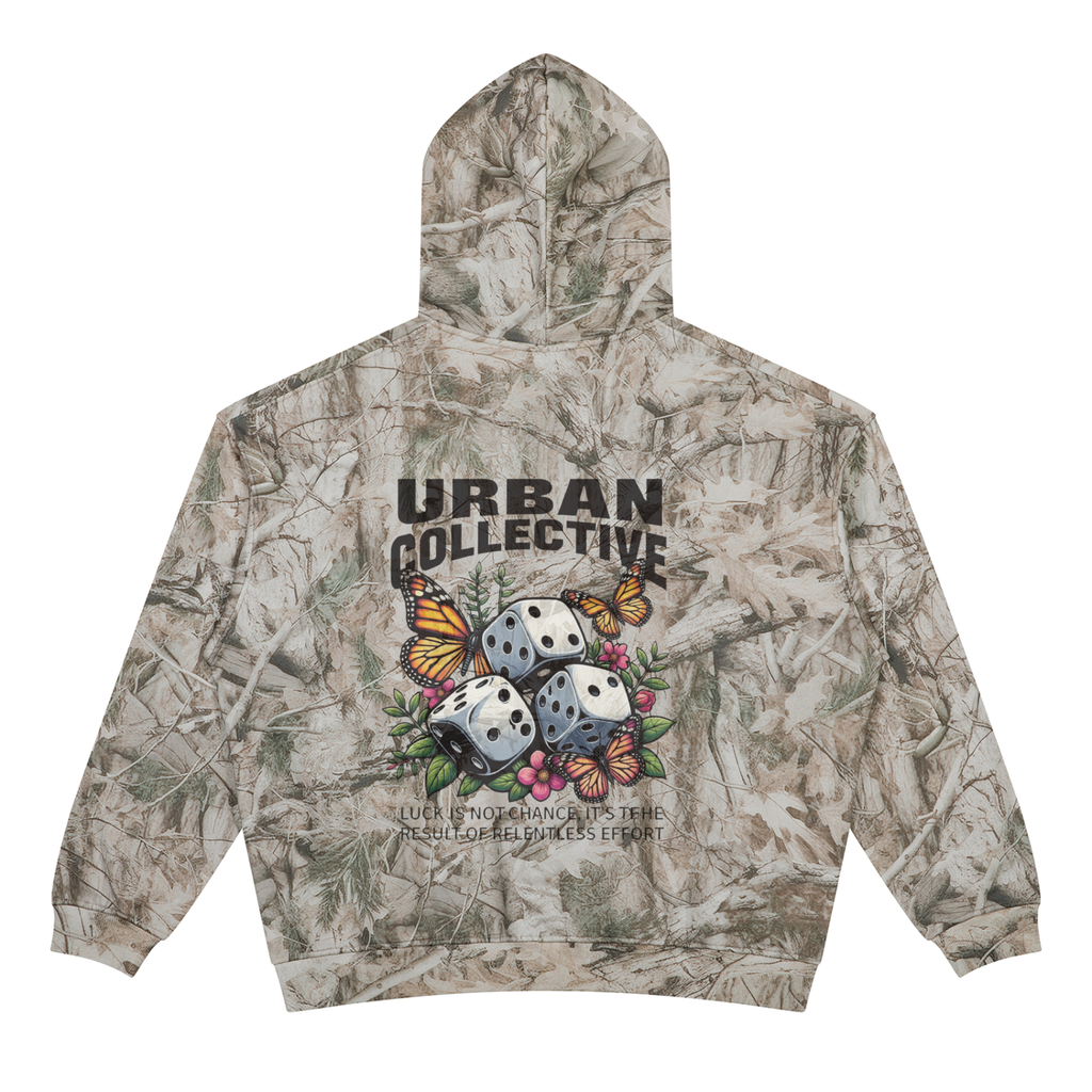 "Urban Collective" Unisex Oversized Fleece Tree Camo Hoodie