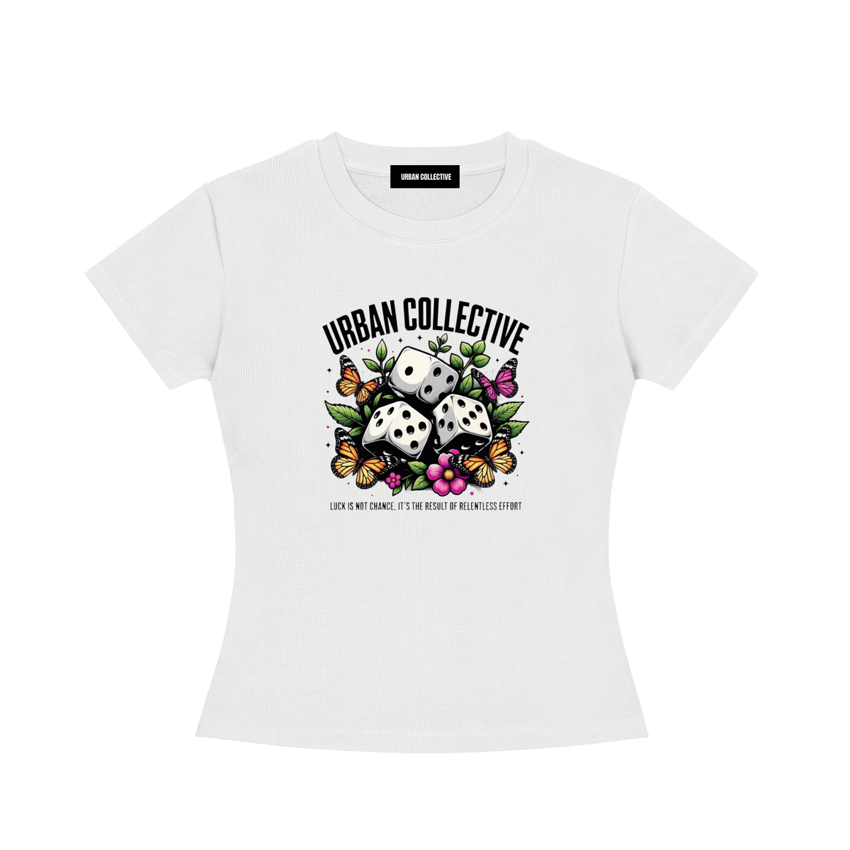 "Urban Collective Floral' Women's Slim Fit Crewneck T-Shirt