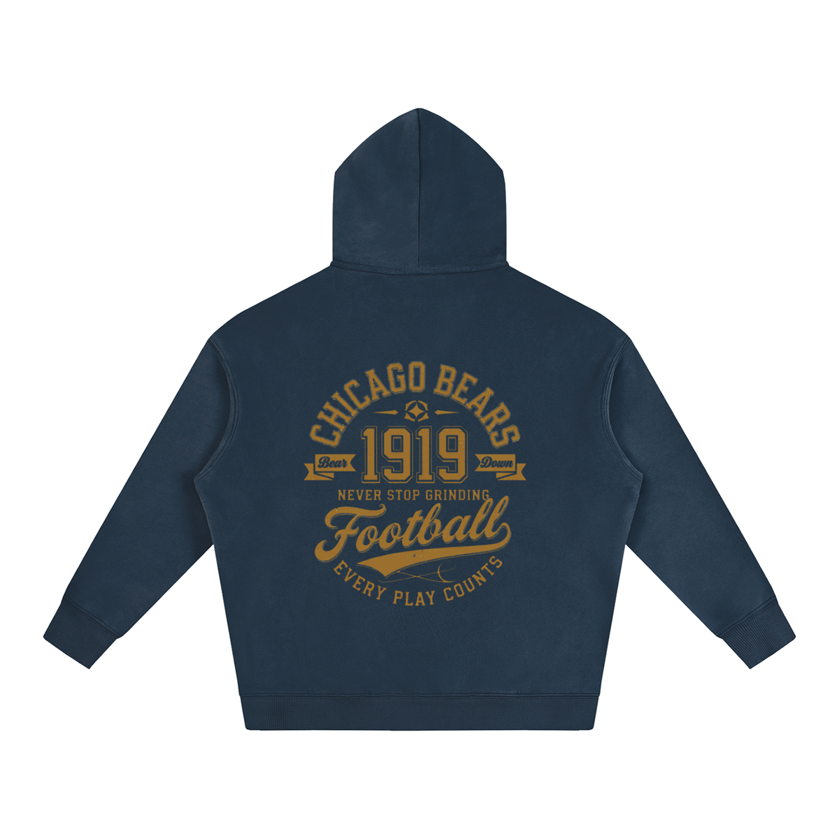 "Chicago Bears Football" Oversize Fleeced Hoodie
