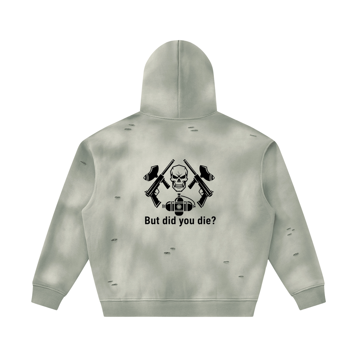"urban collective foliage" Unisex Sunfade Frayed Fleece Hoodie