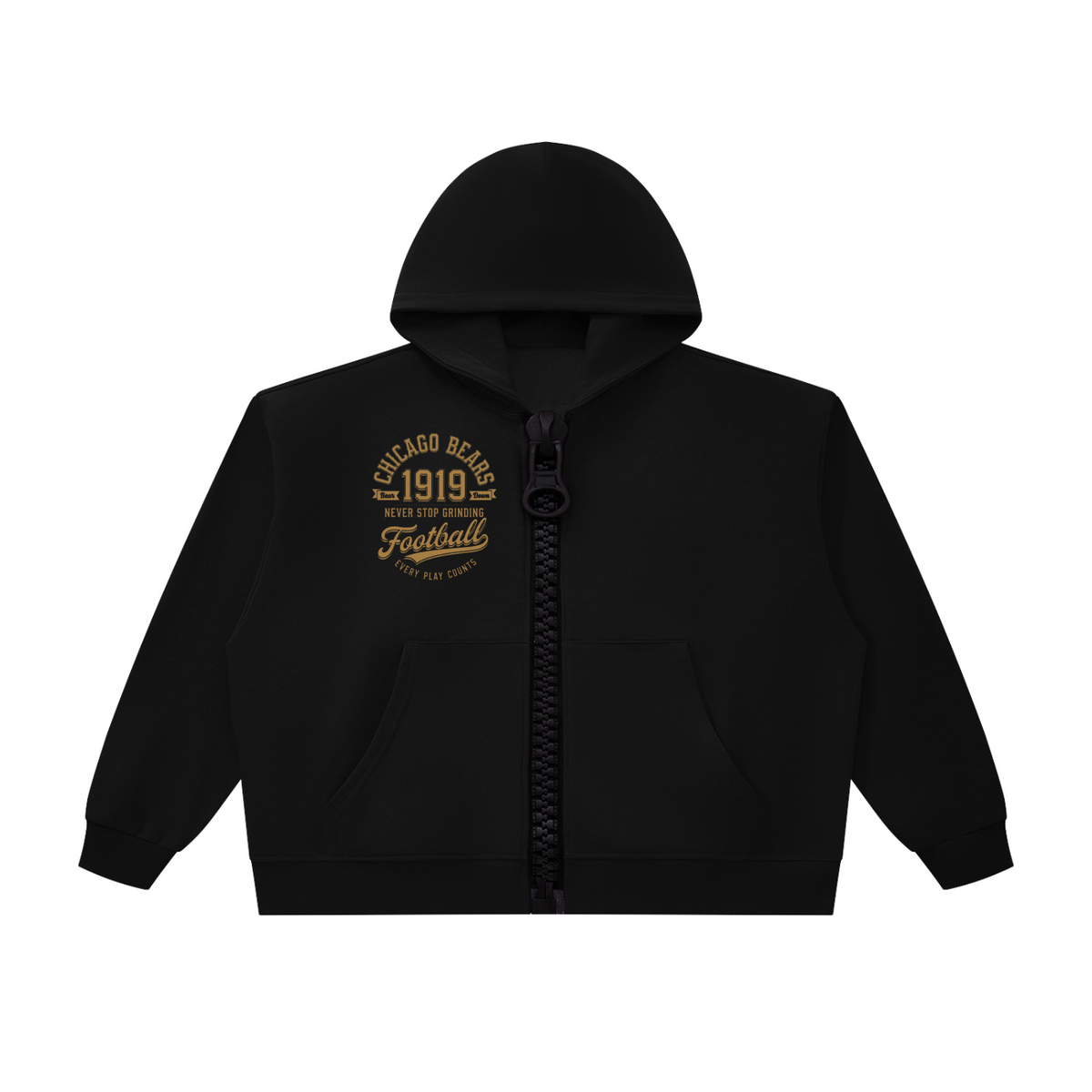 "Chicago Bears" Unisex Oversized Chunky-Zip Boxy Hoodie