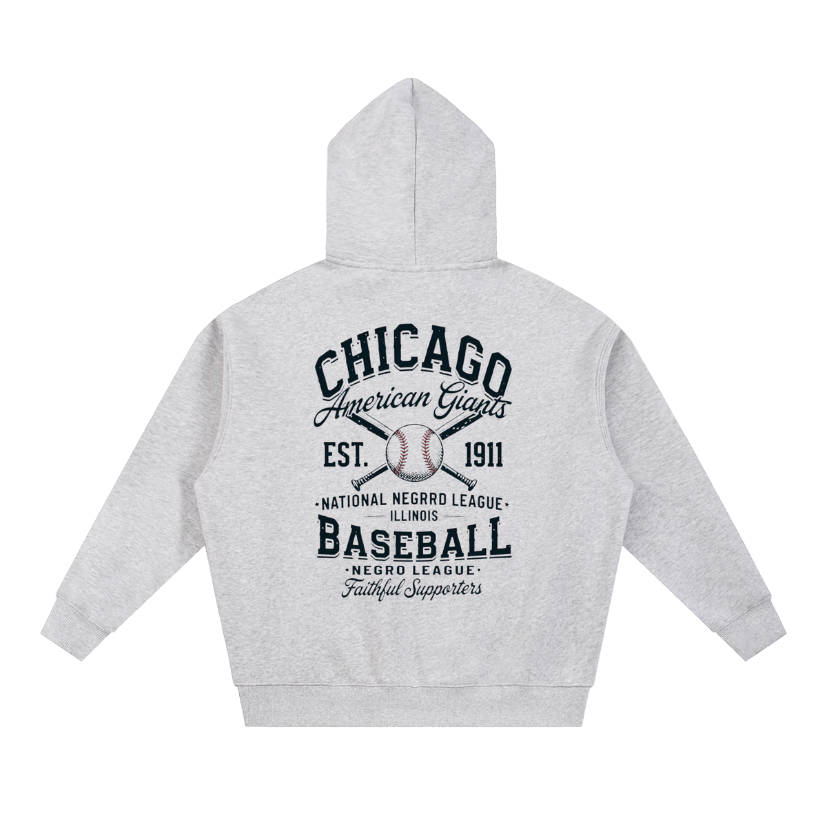 "Chicago Athletics" Essential Oversized Fleece Boxy Hoodie