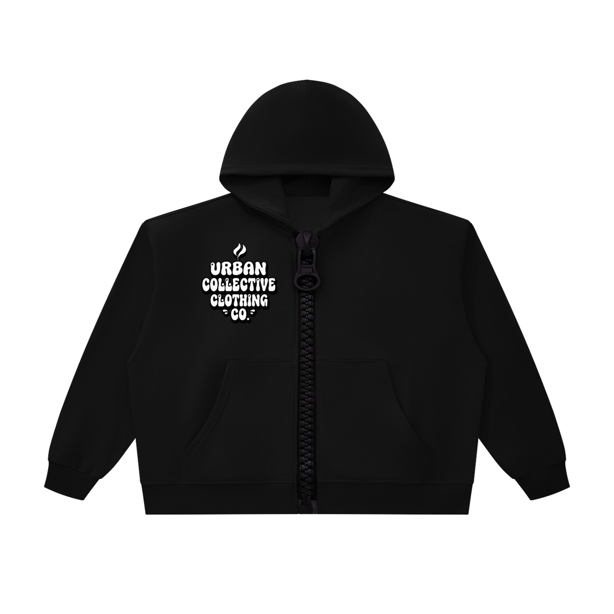 "Urban collective Clothing co" Unisex Oversized Chunky-Zip Boxy Hoodie