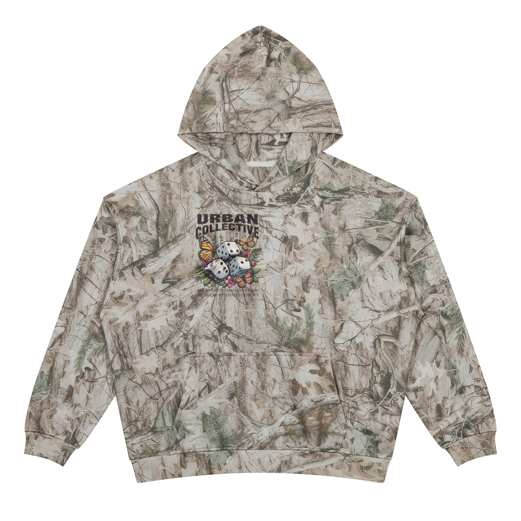 "Urban Collective" Unisex Oversized Fleece Tree Camo Hoodie