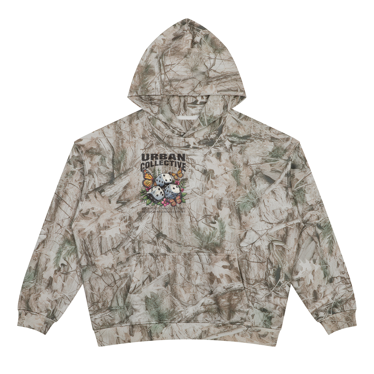 "Urban Collective" Unisex Oversized Fleece Tree Camo Hoodie