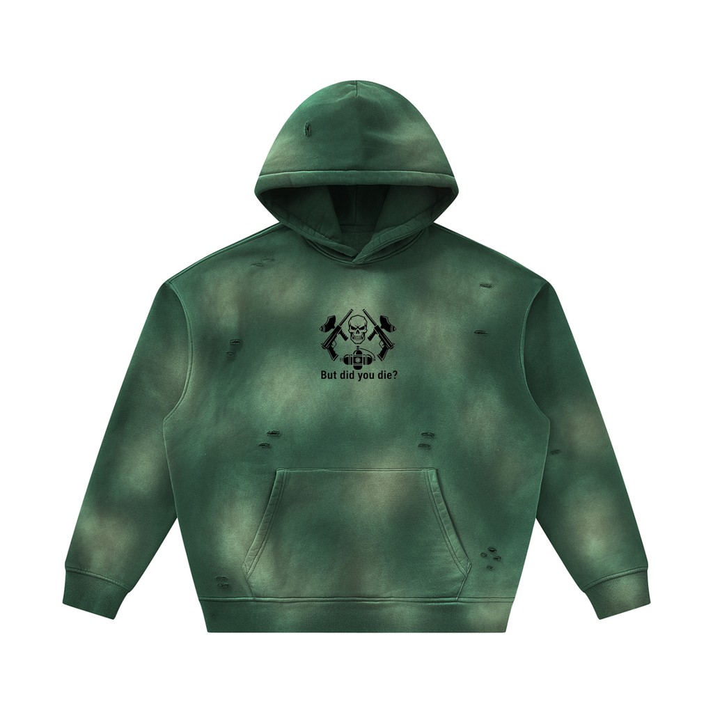 "urban collective foliage" Unisex Sunfade Frayed Fleece Hoodie