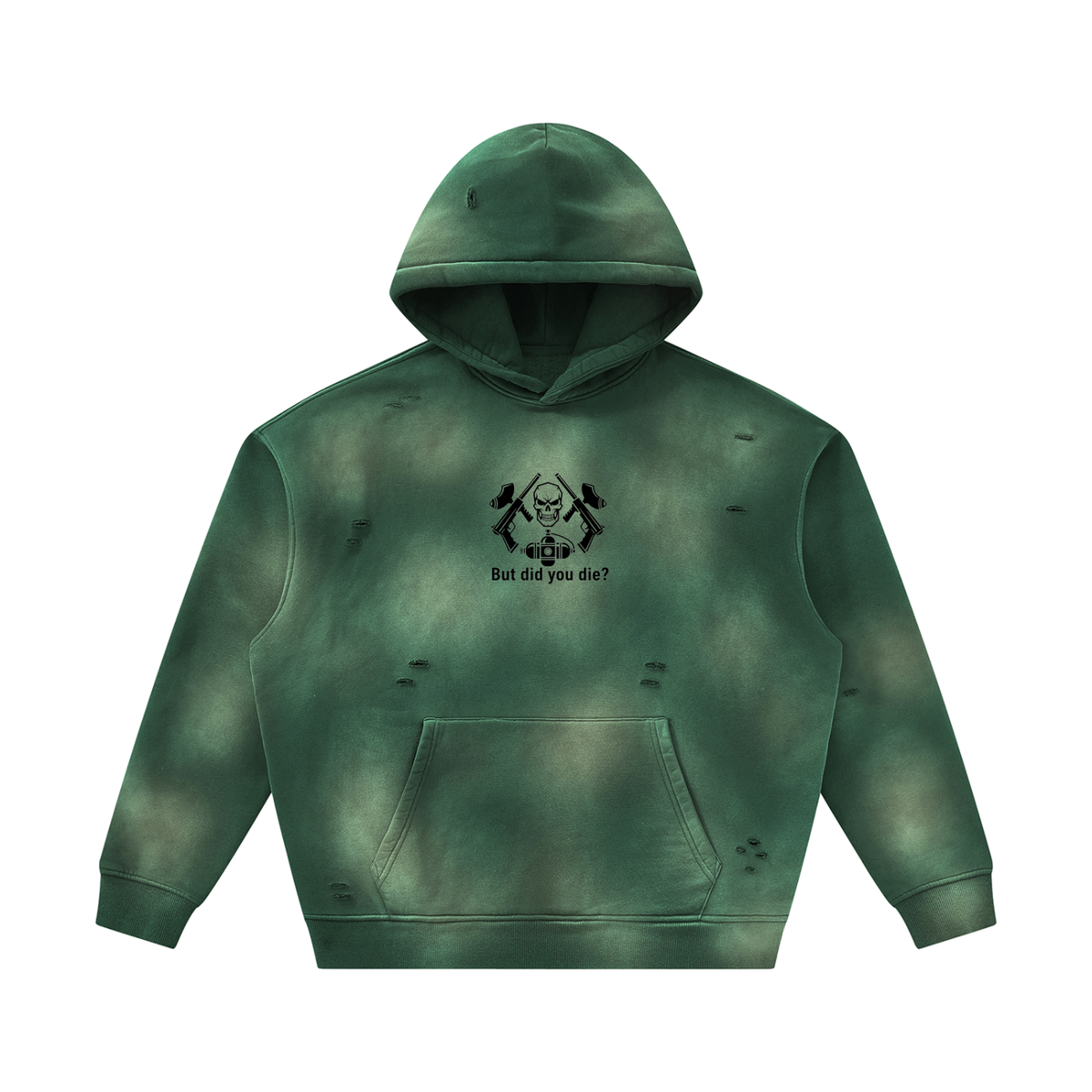"urban collective foliage" Unisex Sunfade Frayed Fleece Hoodie
