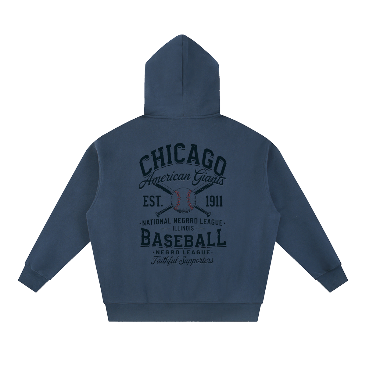 "Chicago Athletics" Essential Oversized Fleece Boxy Hoodie