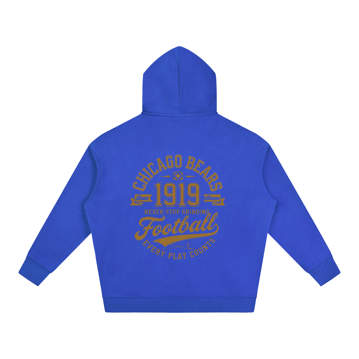 "Chicago Bears Football" Oversize Fleeced Hoodie