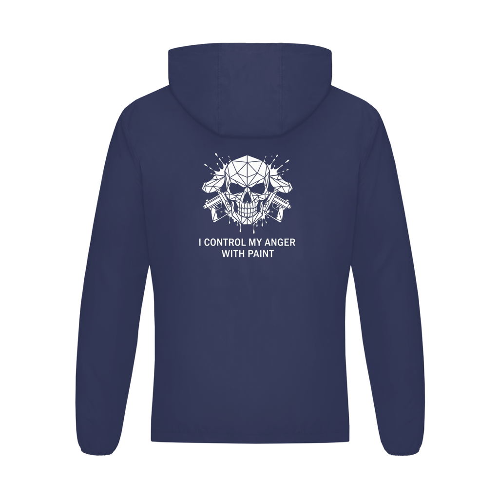 "I control my anger with paintball" Soft Hooded Sports Jacket