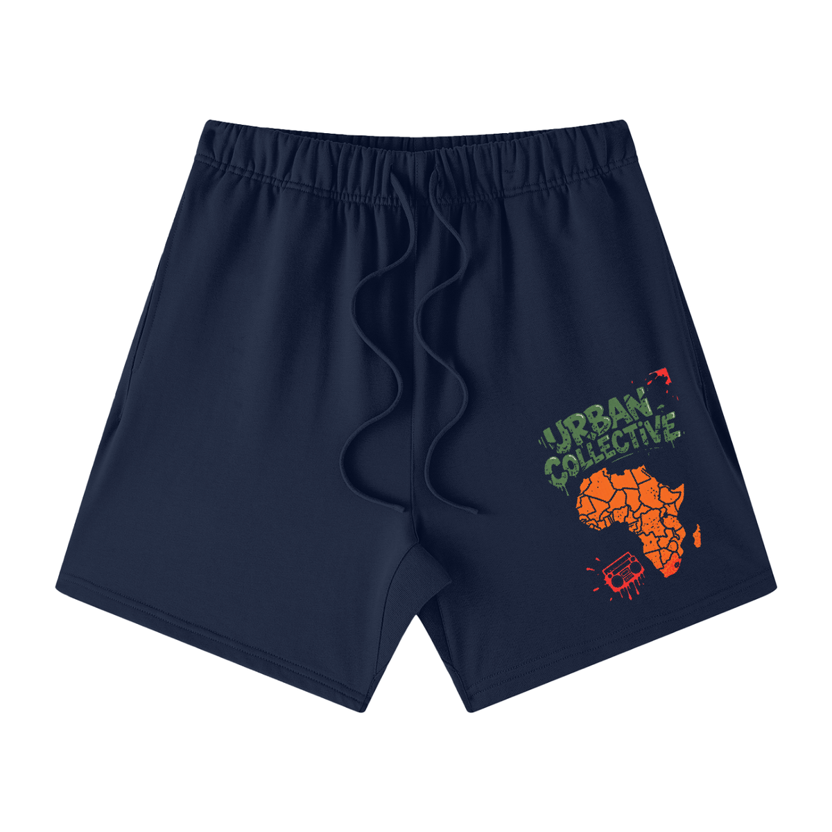 "Urban collective Athletics" Unisex Earth Tone Loose Fit Cotton Shorts
