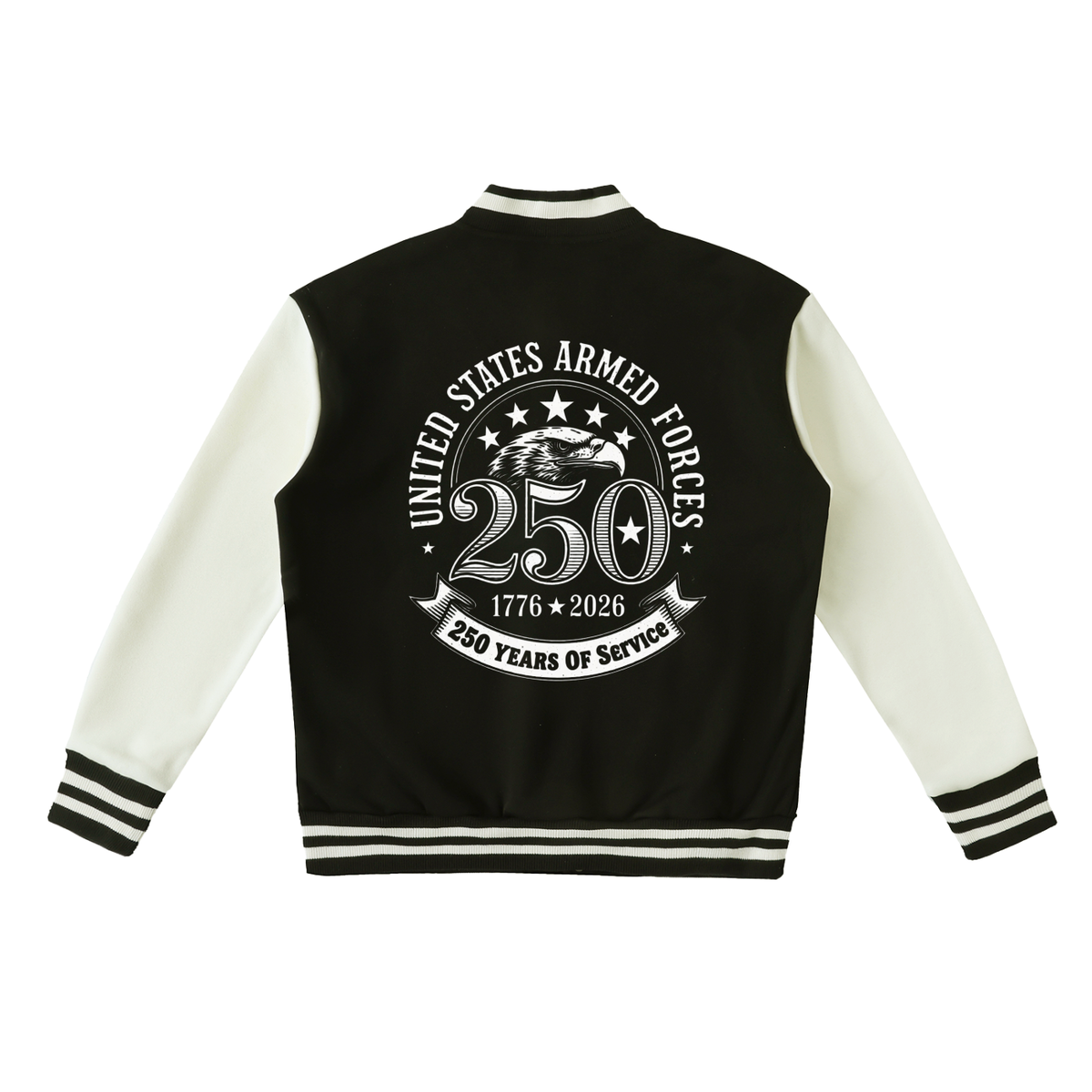 "American Survivor" Two-Tone Fleeced Varsity Jacket