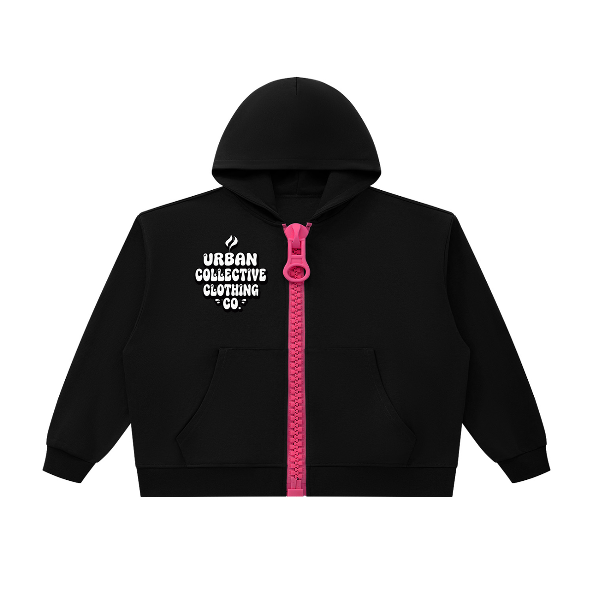 "Urban collective Clothing co" Unisex Oversized Chunky-Zip Boxy Hoodie