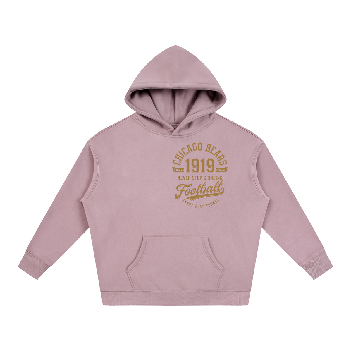 "Chicago Bears Football" Oversize Fleeced Hoodie