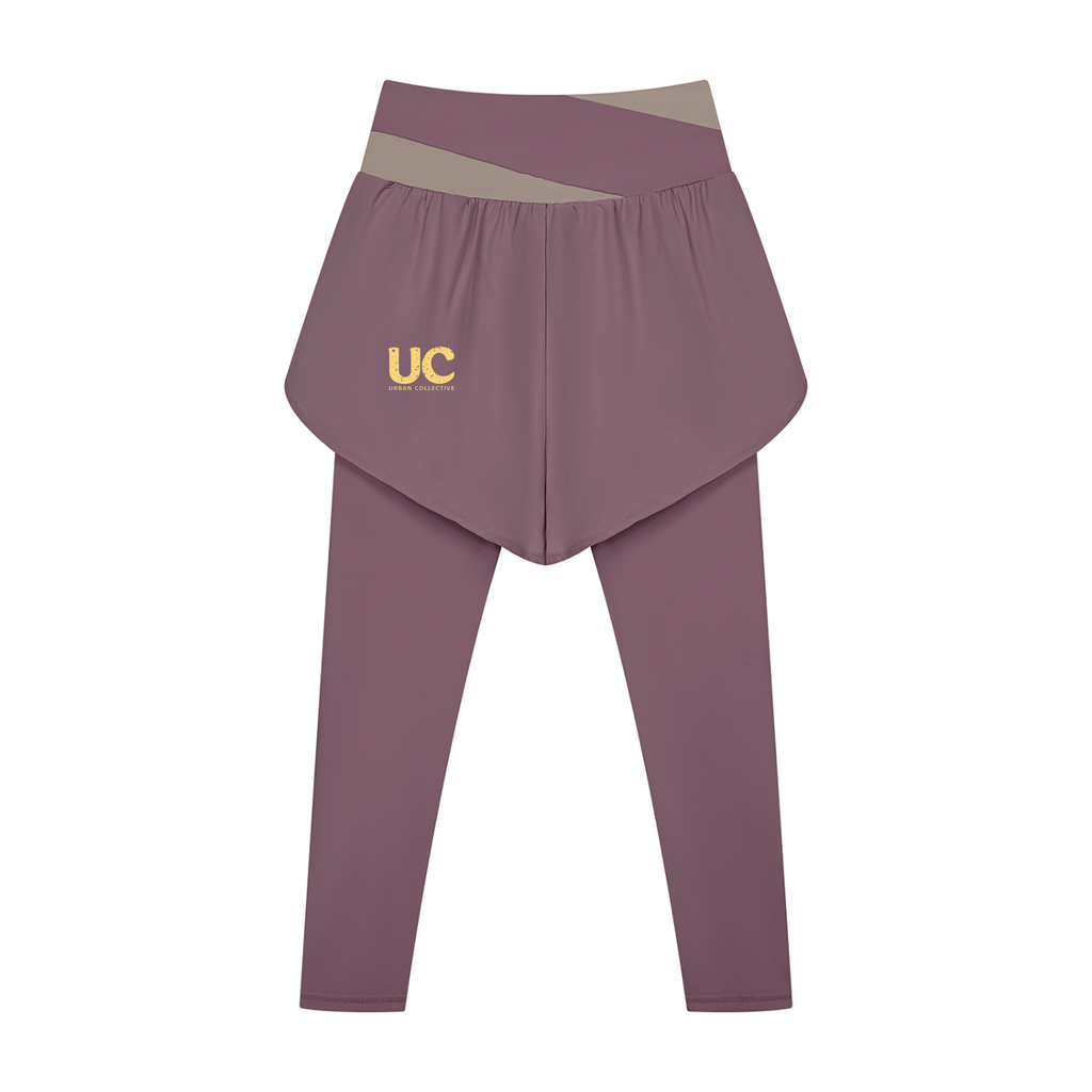 "Urban Culture Athletics" Women's Paneled High Waisted Yoga Leggings