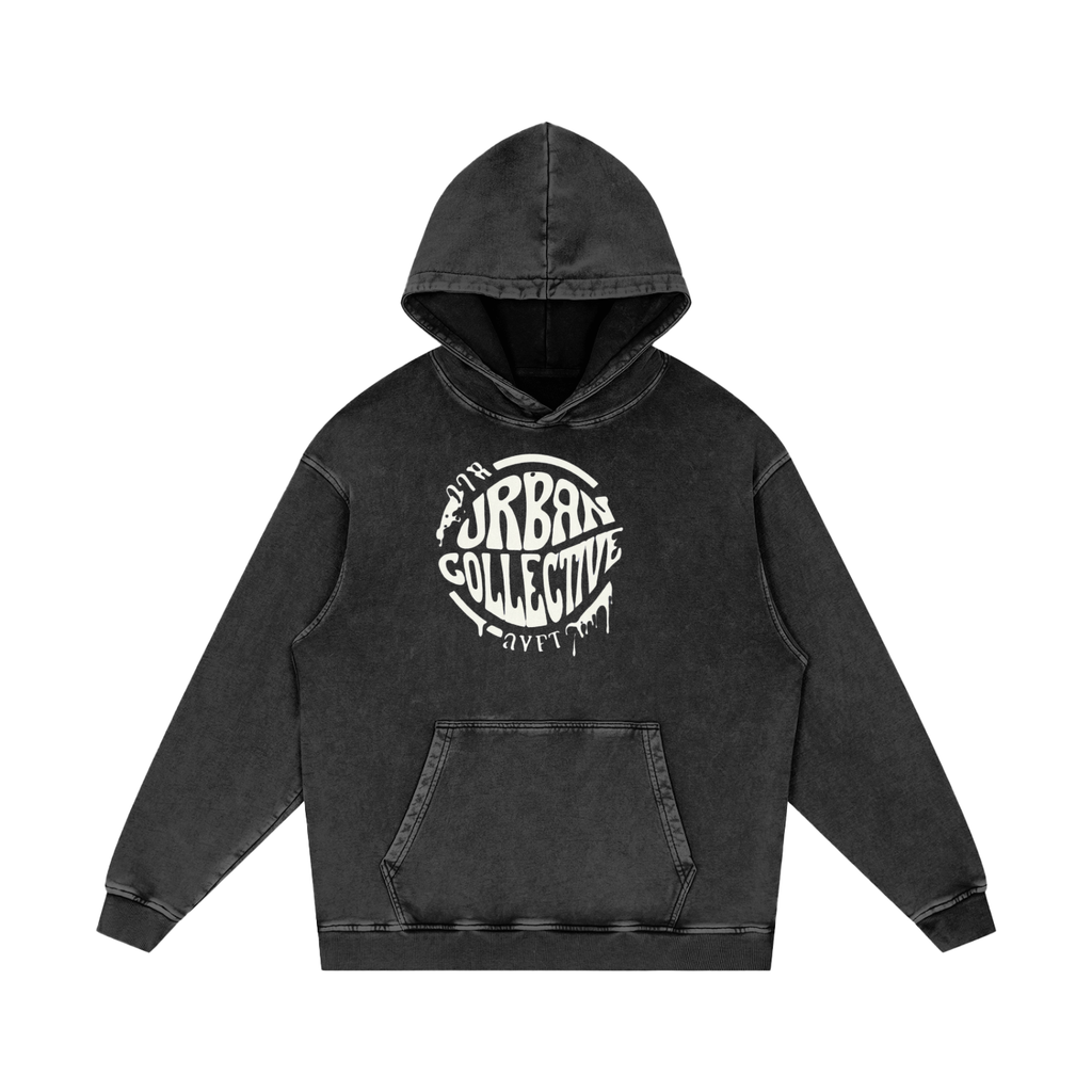"Urban collective" Snow Washed Loose Cotton Hoodie