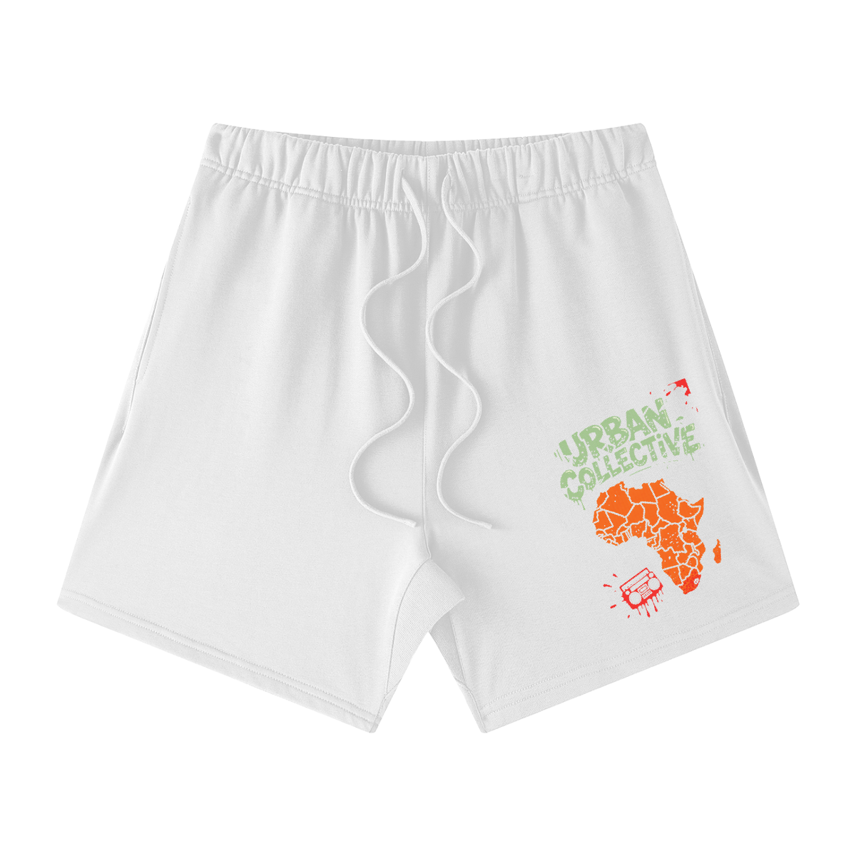 "Urban collective Athletics" Unisex Earth Tone Loose Fit Cotton Shorts