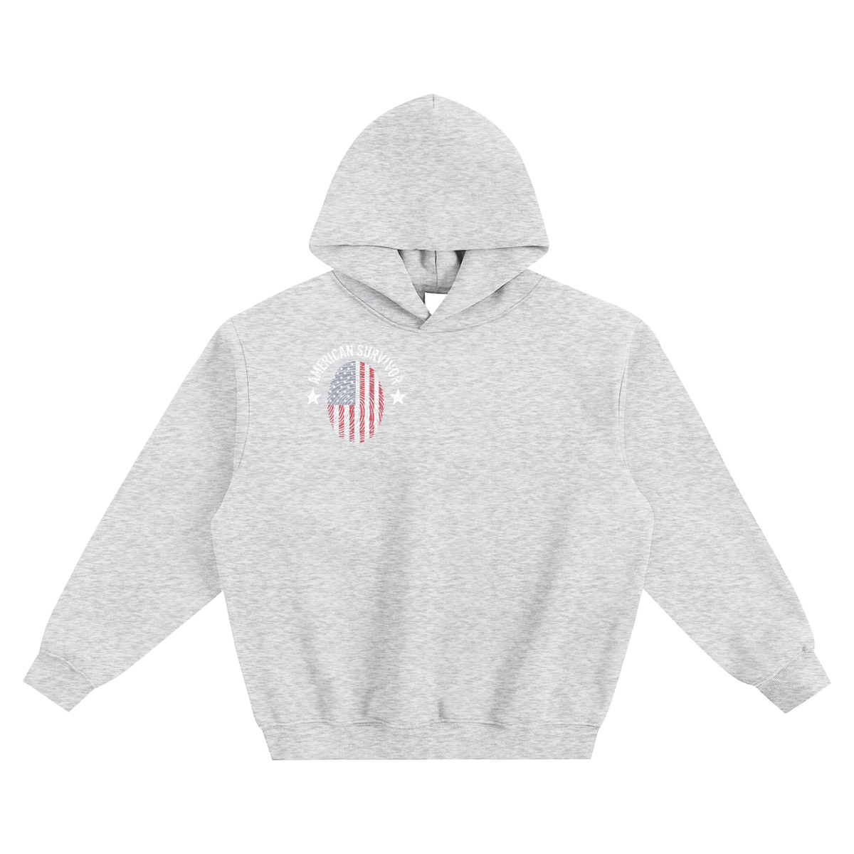 "American Survivor" Fleeced Boxy Hoodie