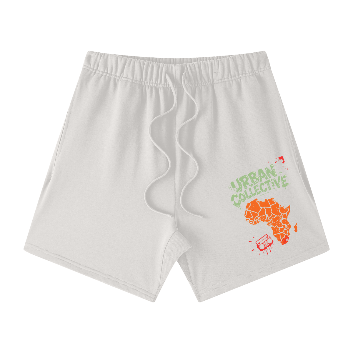 "Urban collective Athletics" Unisex Earth Tone Loose Fit Cotton Shorts