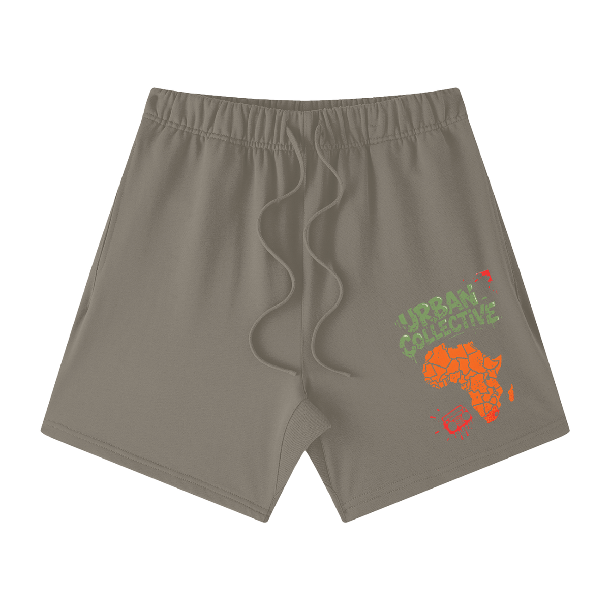"Urban collective Athletics" Unisex Earth Tone Loose Fit Cotton Shorts